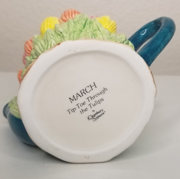 Cranbury Square March Miniature Teapot Tip-Toe Through The Tulips Floral Teapot - Picture 10 of 13